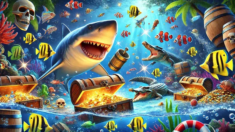 Tampilan permainan tembak ikan bawah laut di TOGELKUY